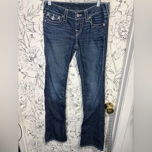 True Religion Women's Boot Cut Jeans in Dark Indigo